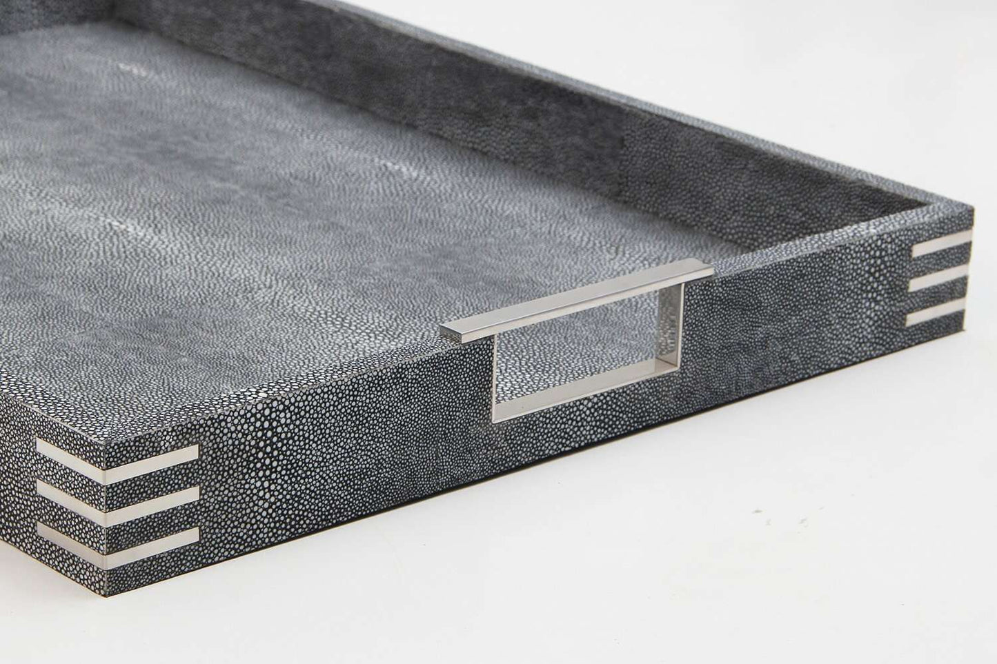 Silver and grey serving tray drinks tray gift present