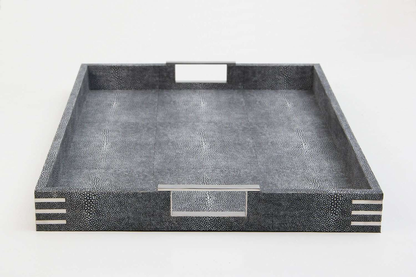 Gorgeous birthday present gift charcoal shagreen serving tray