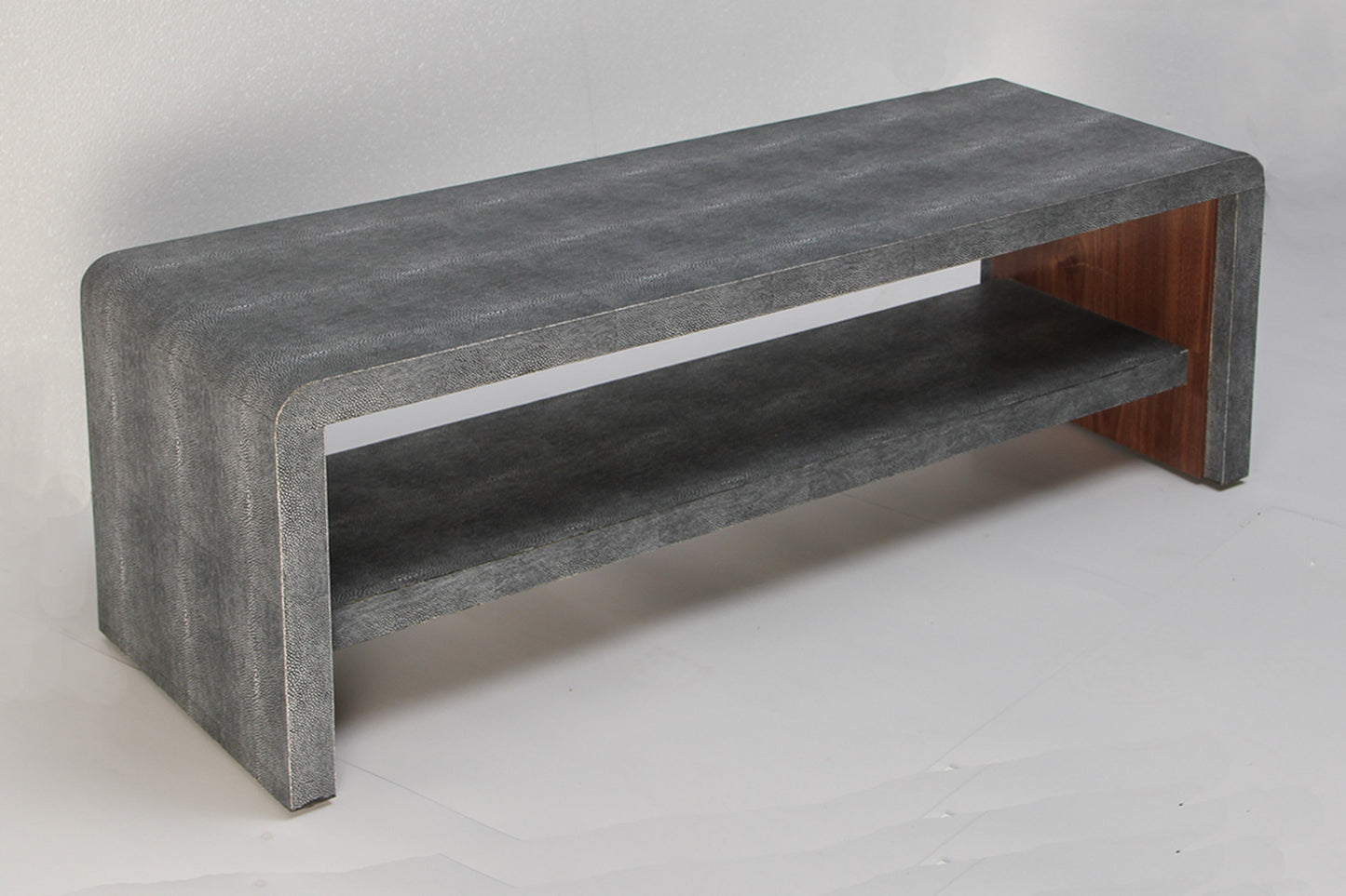 Grey Coffee table Chic shagreen modern coffee table