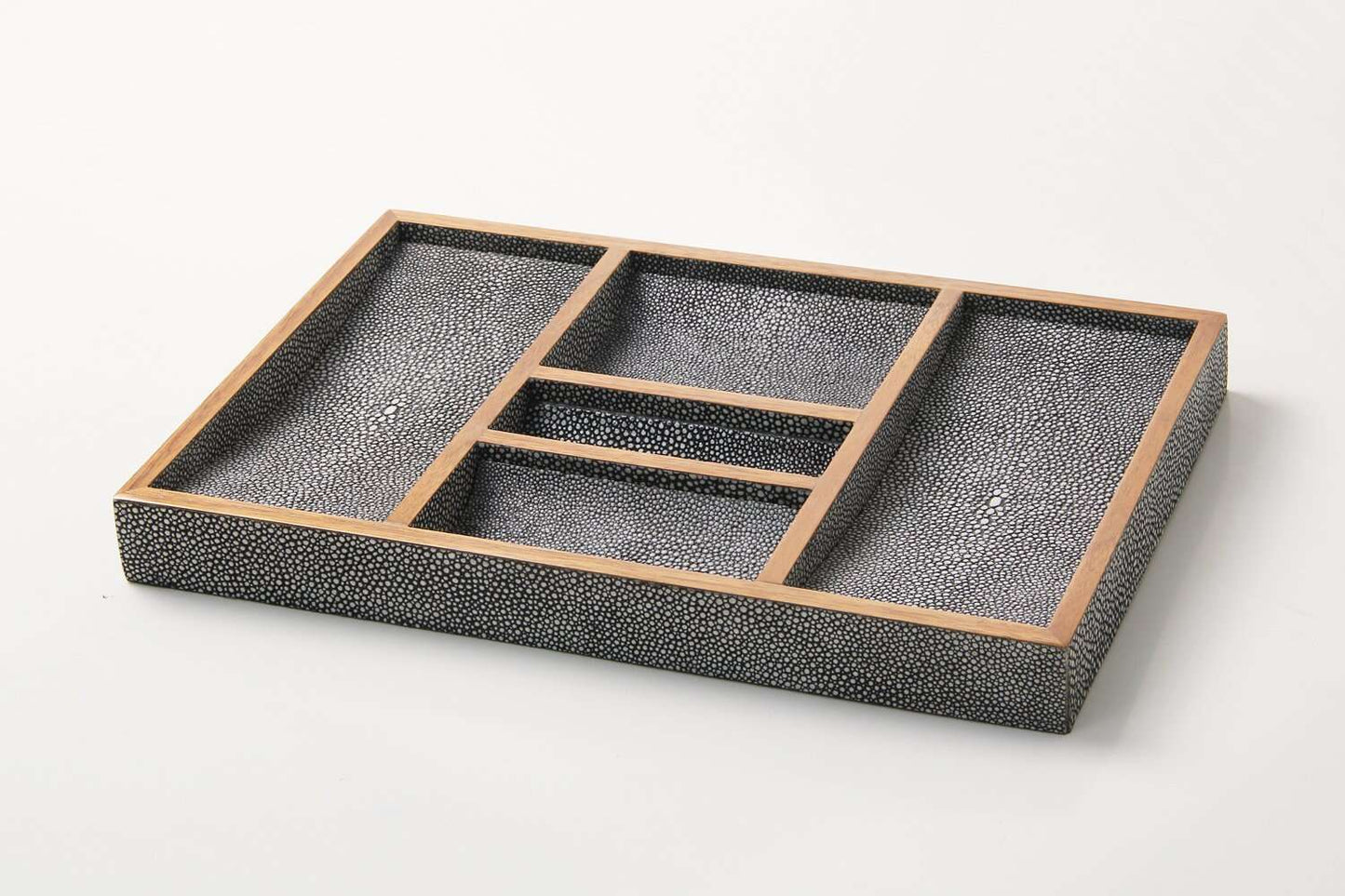 Valet tray grey shagreen luxury gift present