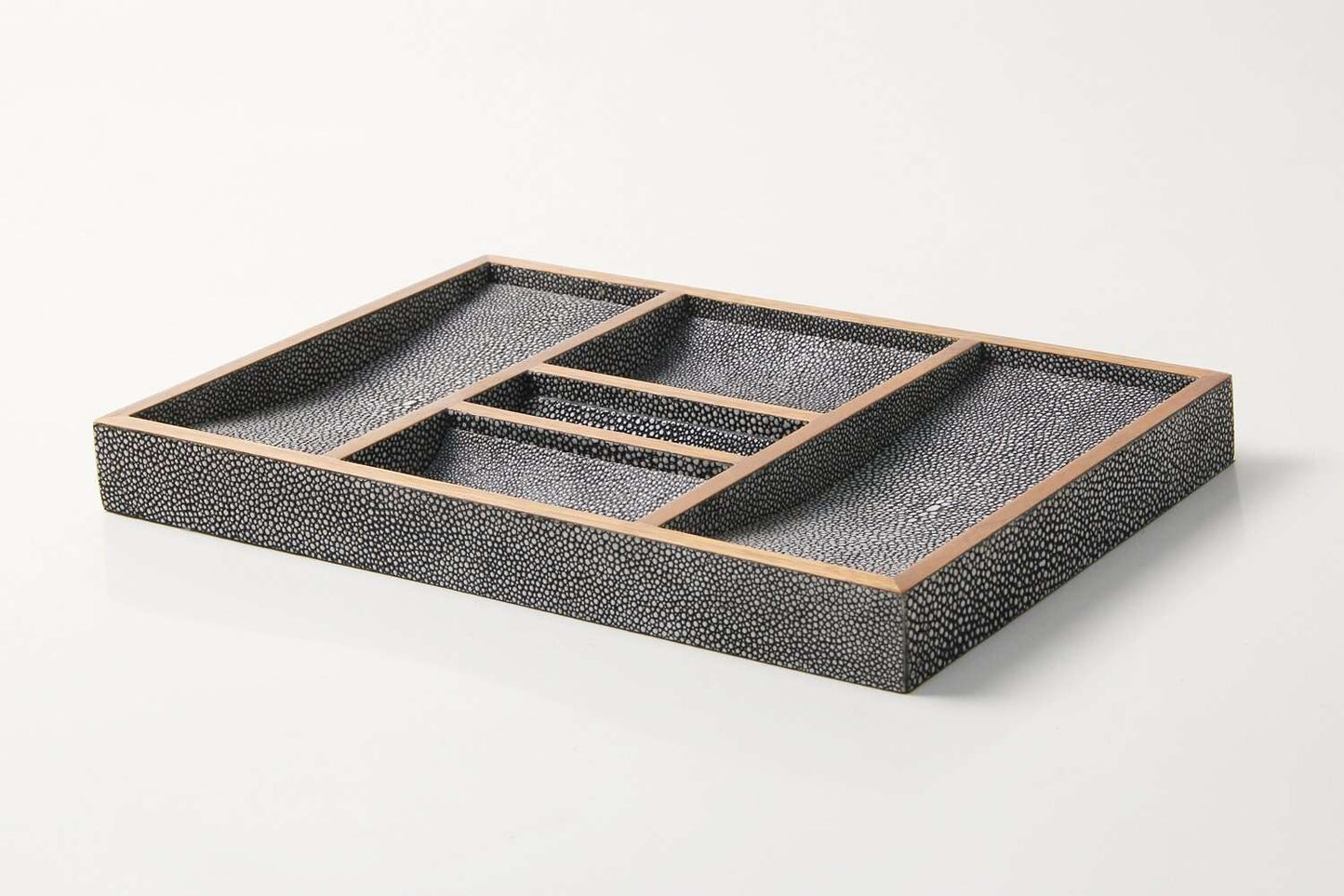 Hall tray shagreen valet tray charcoal shagreendesk tray