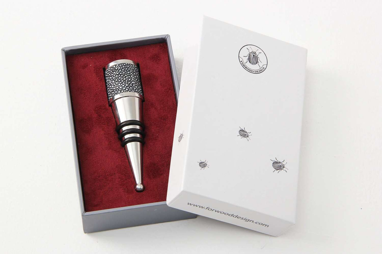 Gorgeous shagreen wine bottle stopper gift present
