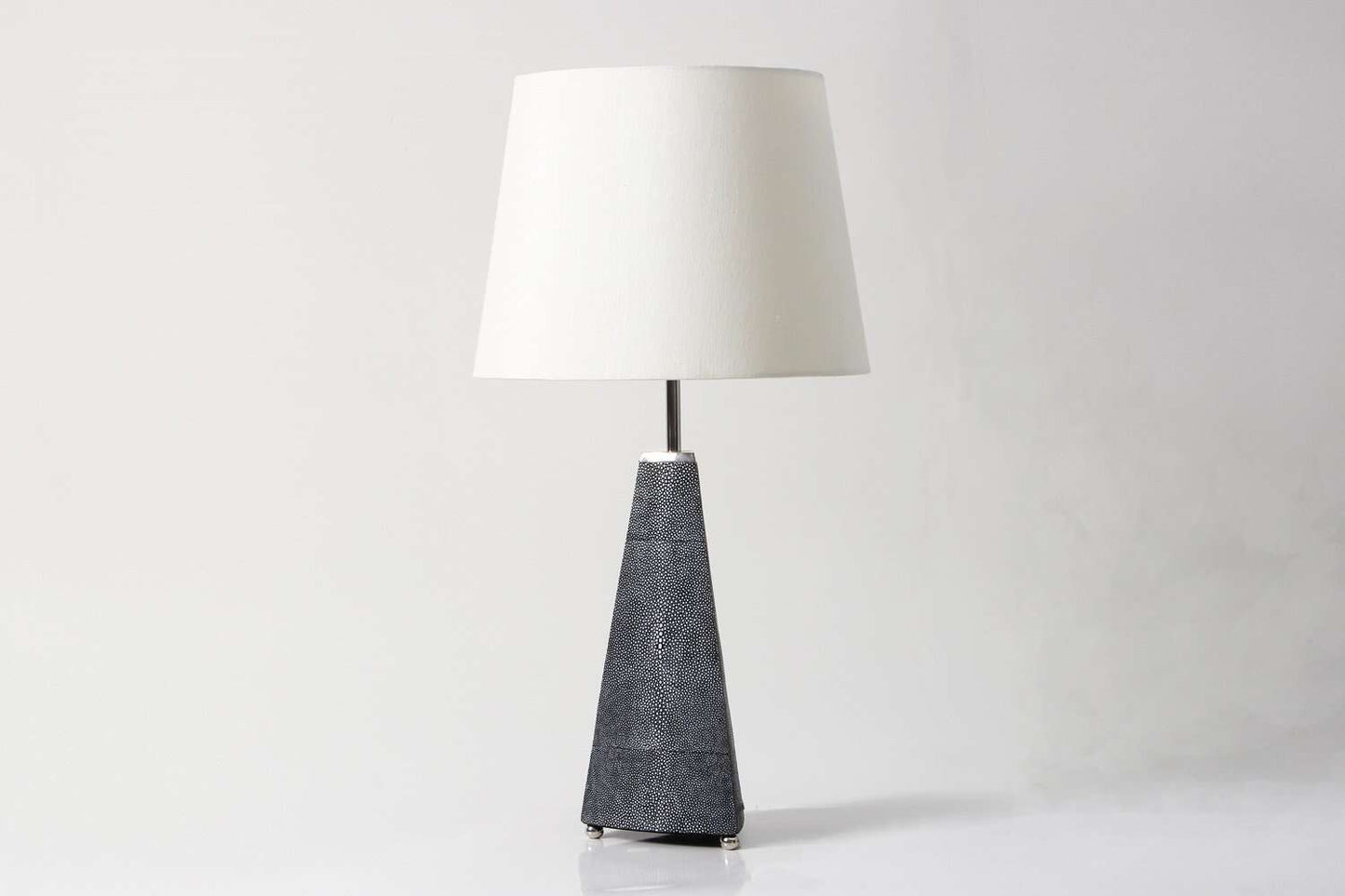 Steeple Table Lamp in Charcoal Shagreen