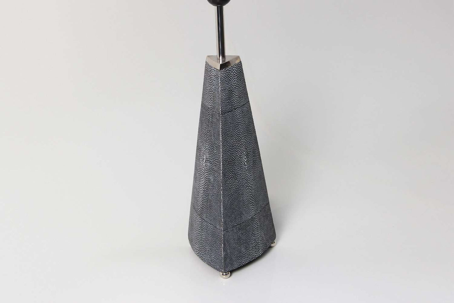 Steeple Table Lamp in Charcoal Shagreen