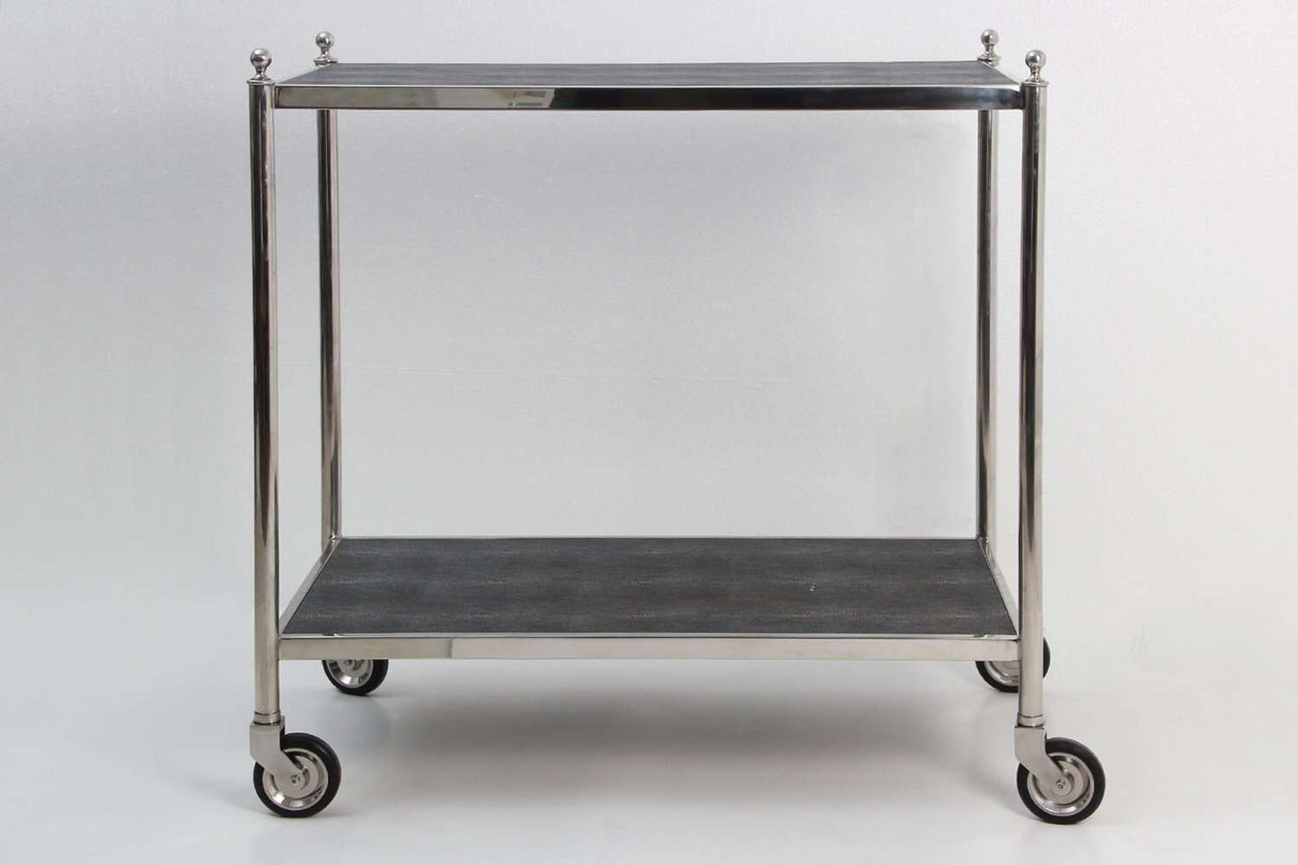 The Cliveden Drinks Trolley in Charcoal Shagreen