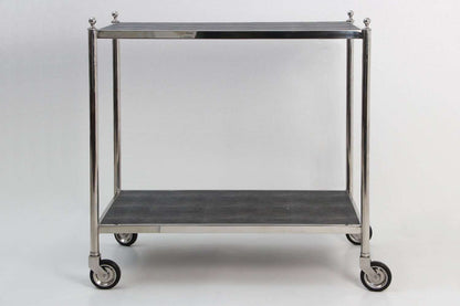 The Cliveden Drinks Trolley in Charcoal Shagreen