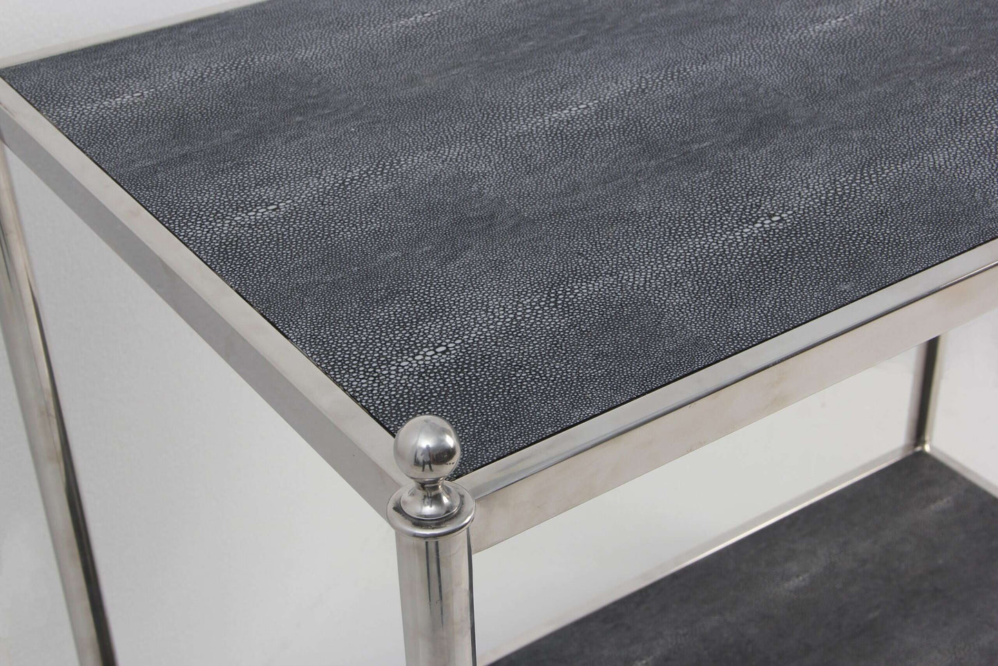 Drinks trolley luxe grey shagreen drinks trolley