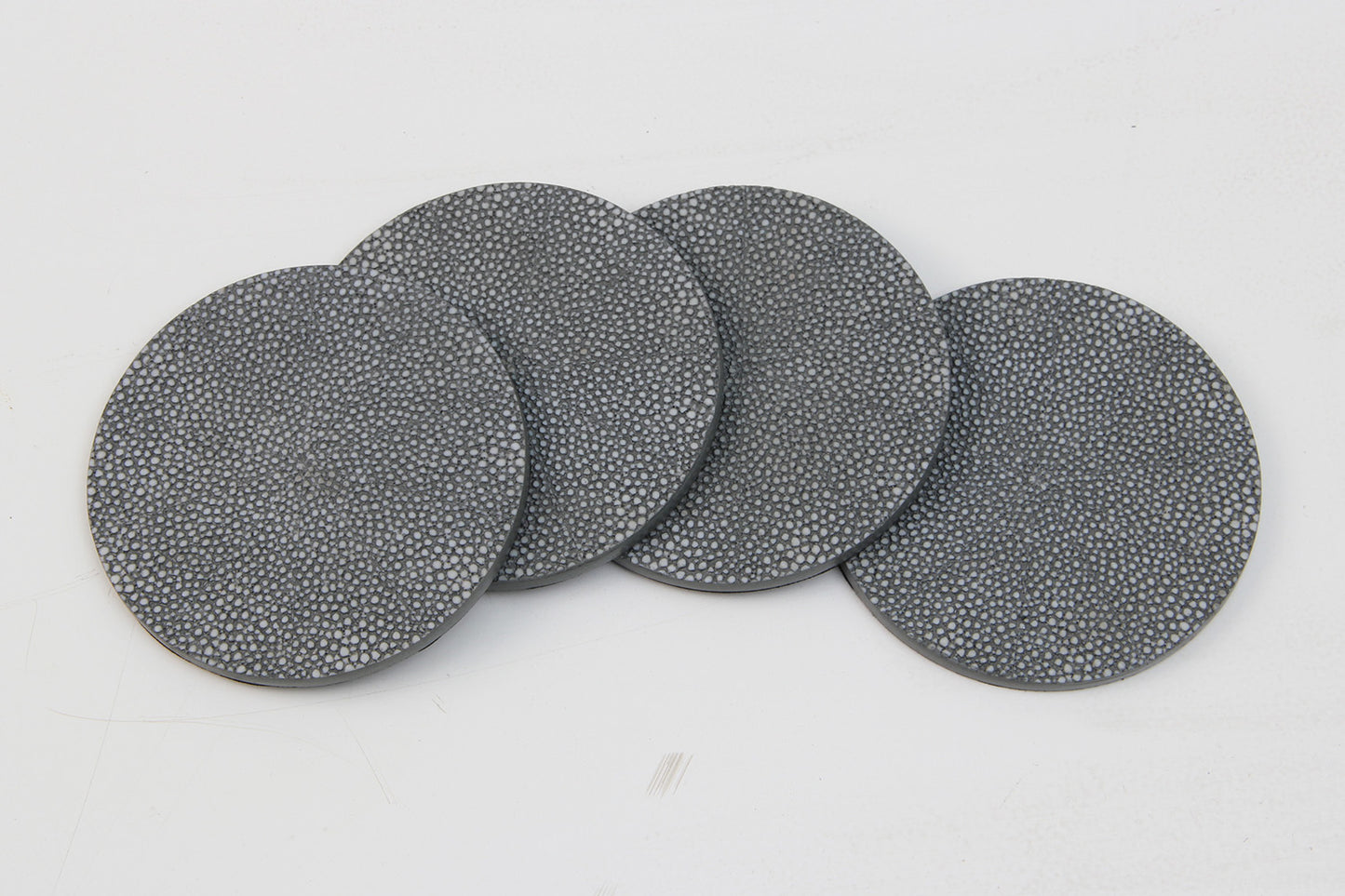 Coasters chic green Shagreen coasters drinks coasters