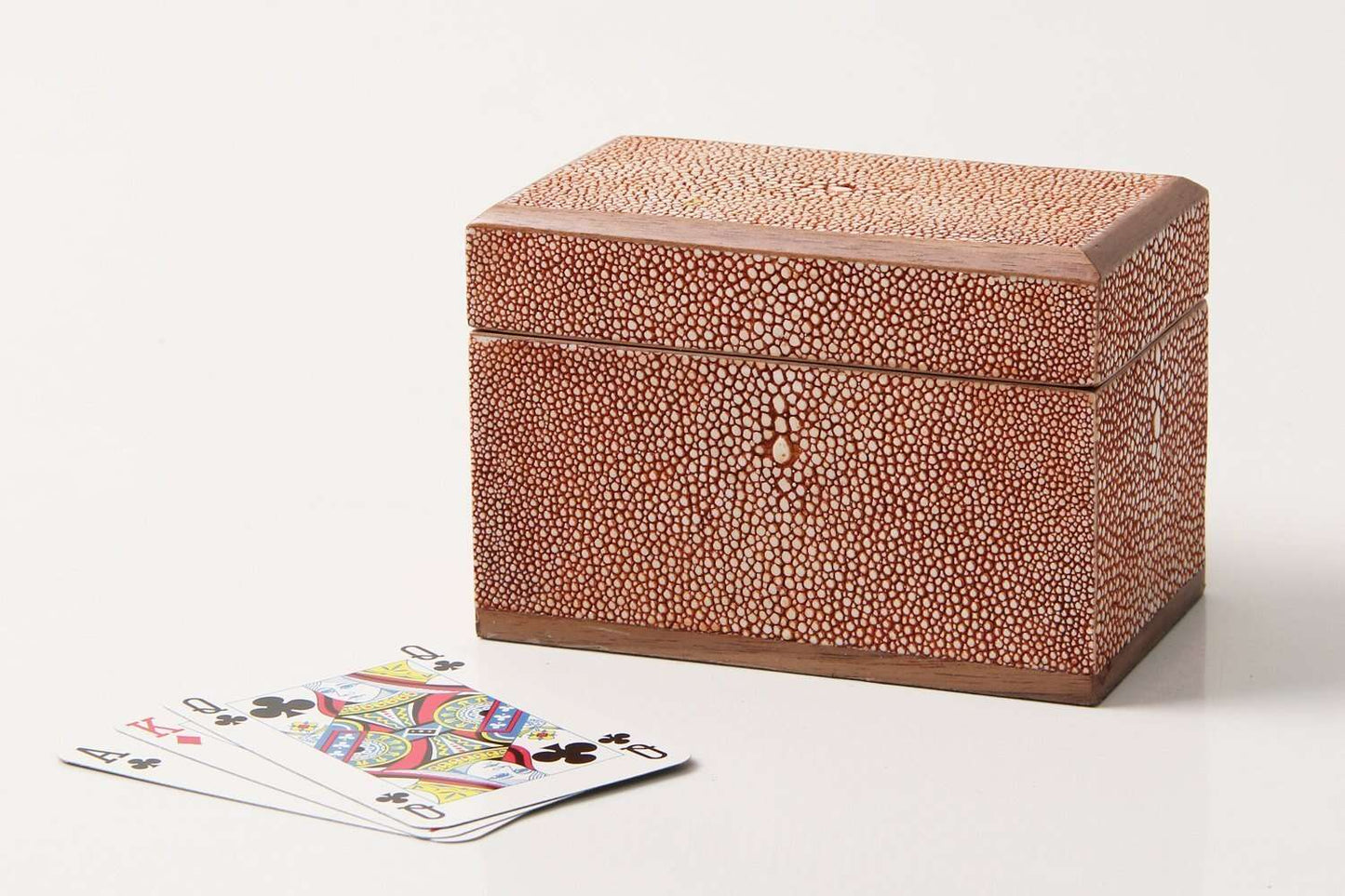 Playing card box luxury Coral shagreen Playing card box