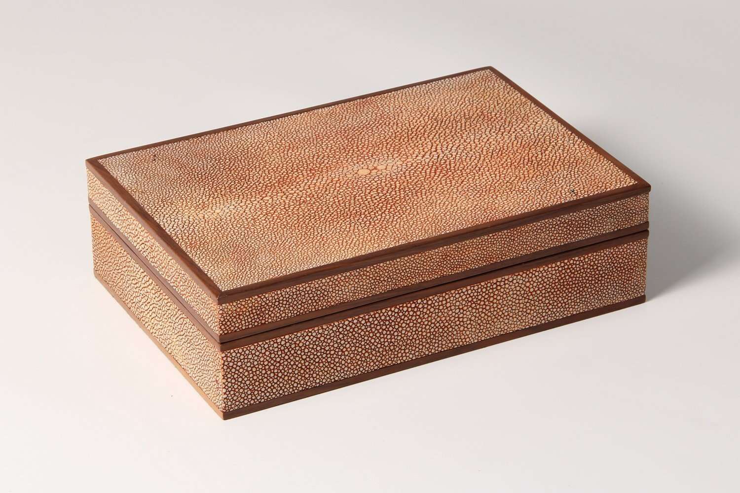 jewellery box coral shagreen jewellery box