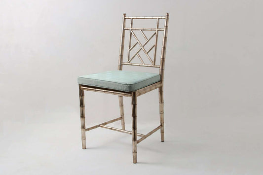 Dining-chair-in Antiqued silver by Forwood Design