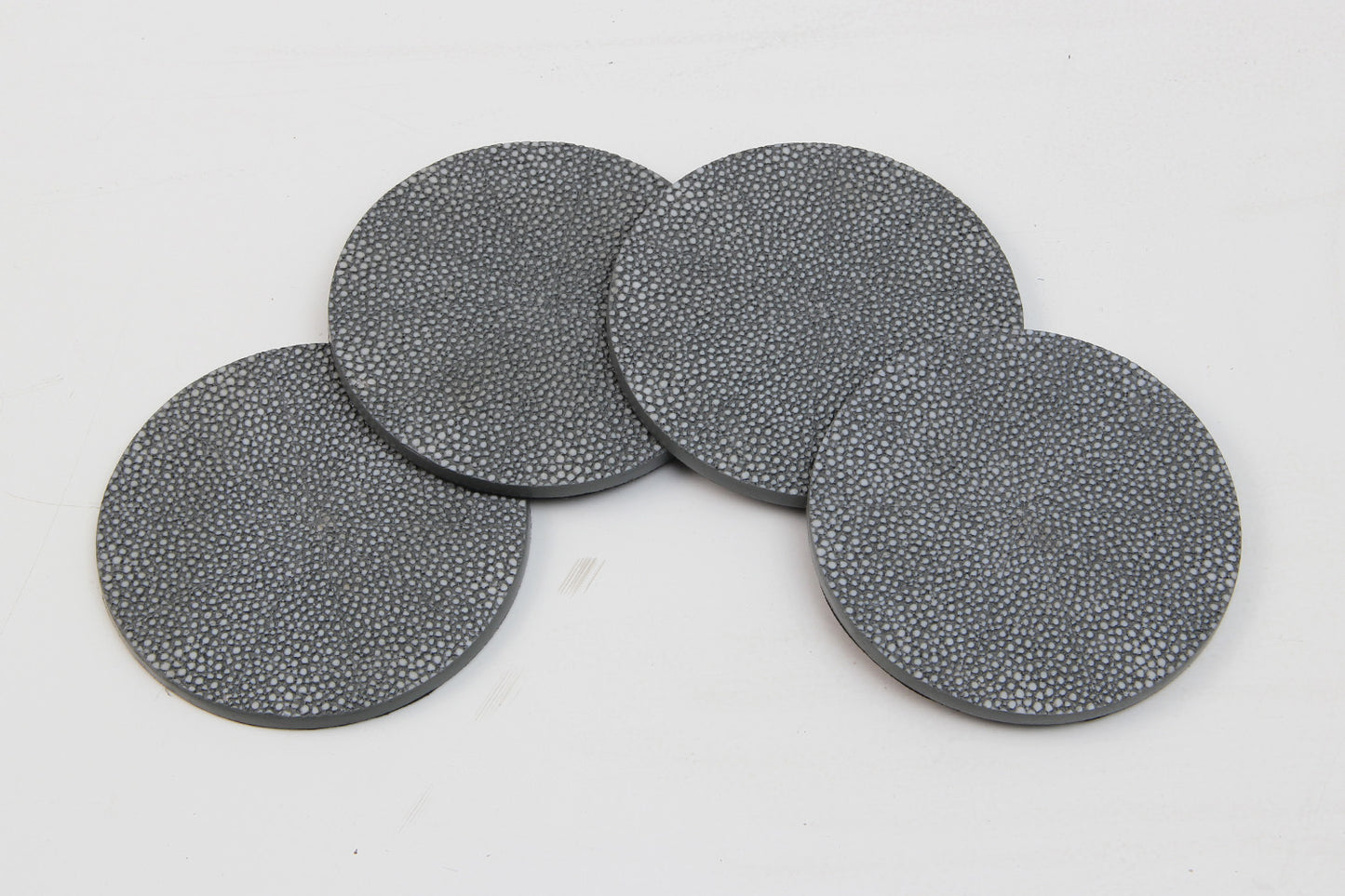 Coasters green Shagreen coasters drinks coasters