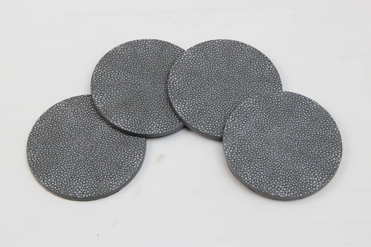 Coasters green Shagreen coasters drinks coasters