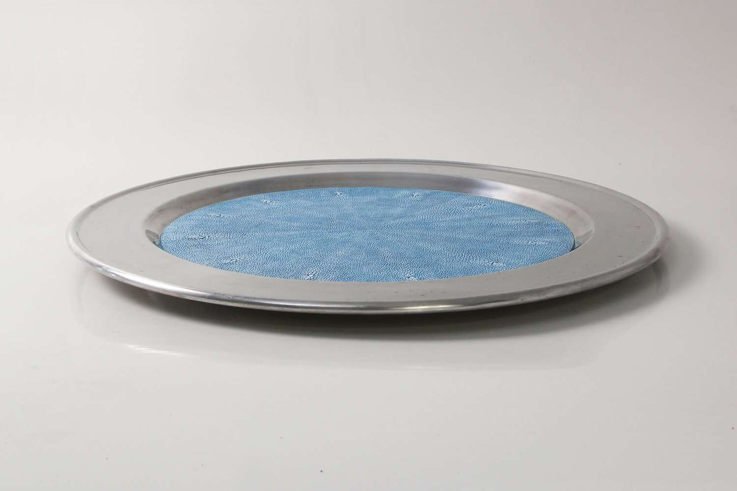 serving tray blue drinks tray shagreen serving tray