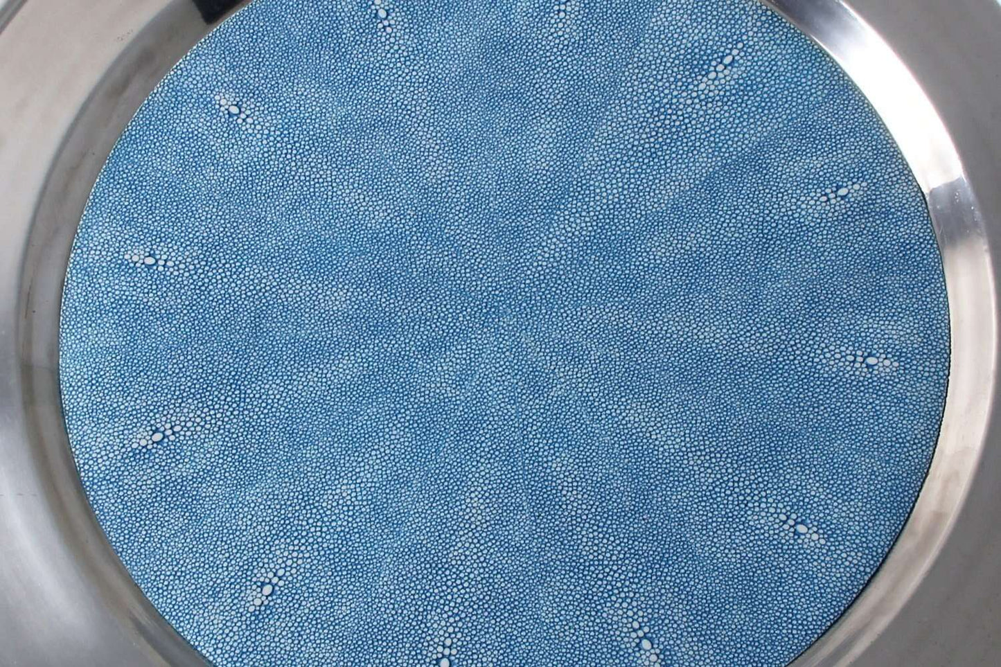 serving tray blue shagreen serving tray