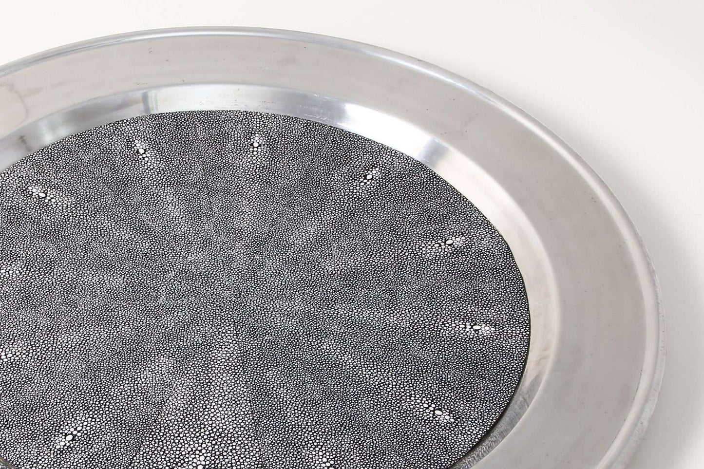 Serving tray Grey shagreen serving tray