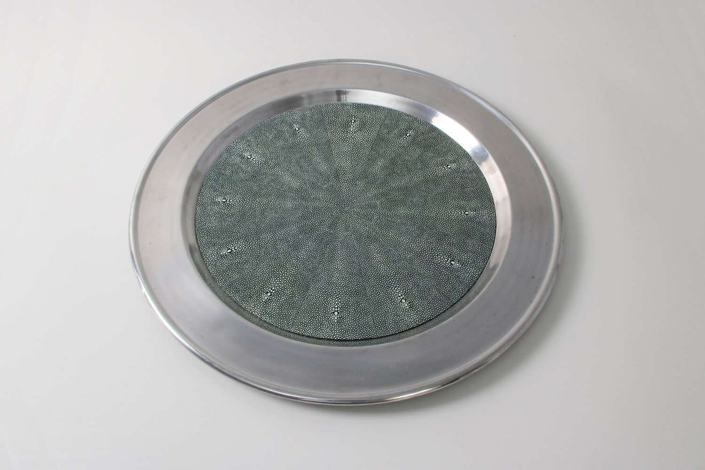 Serving tray Green shagreen serving tray