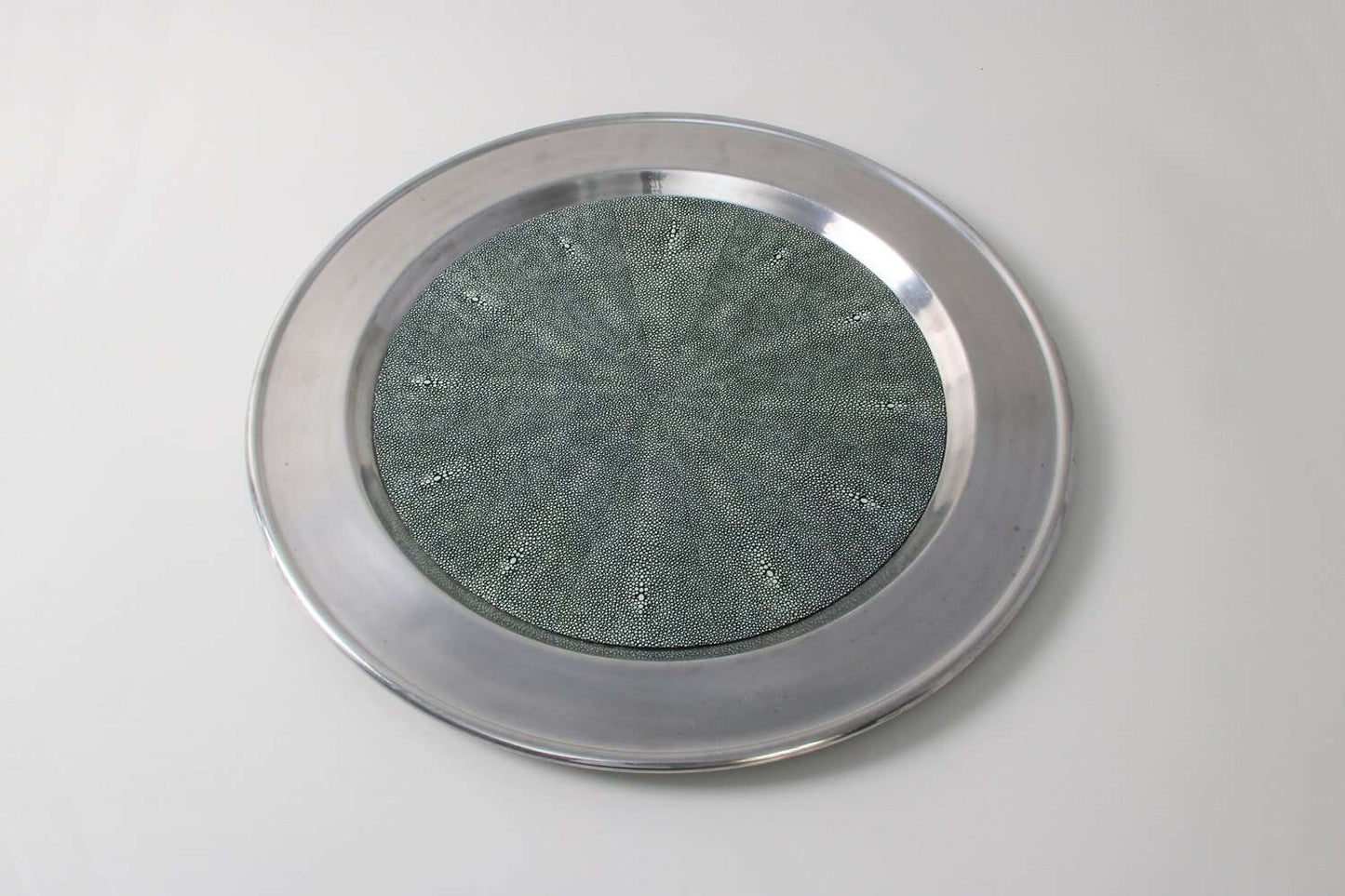 Round serving tray Chic shagreen serving tray