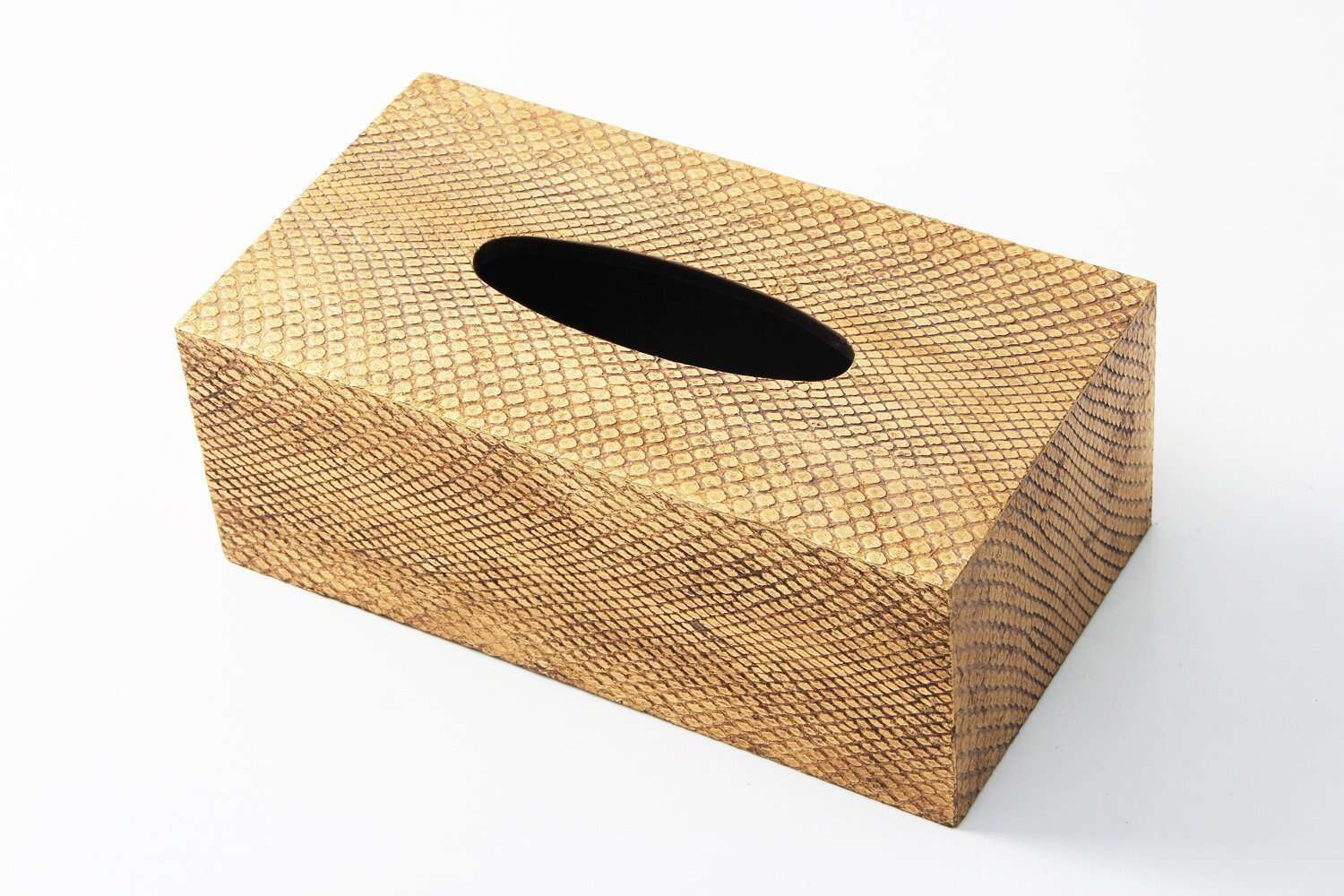 Tissue holder Forwood Design gold tissue box holder