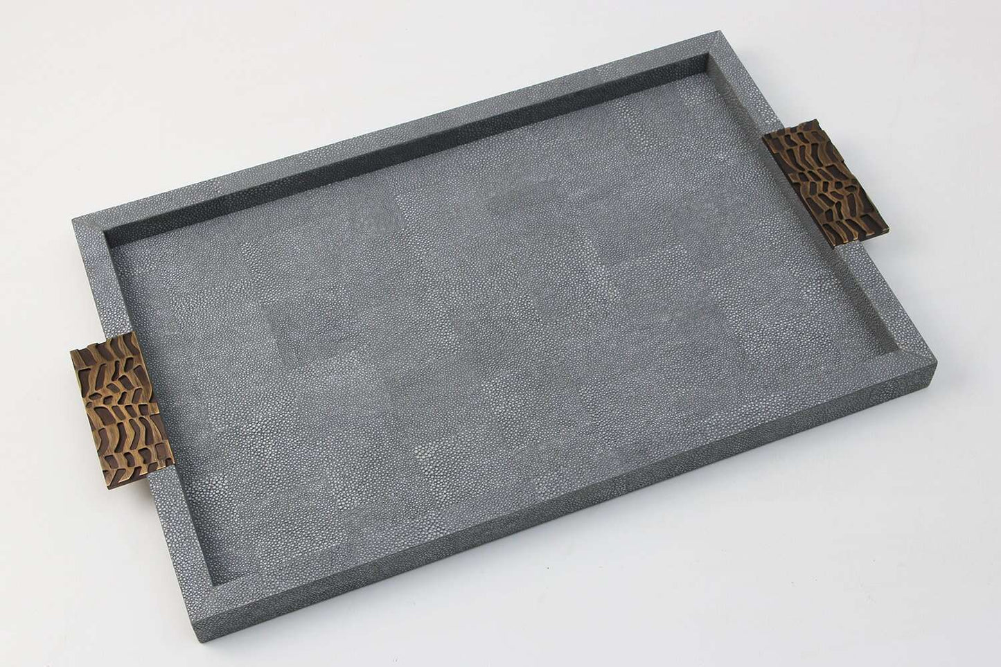 Drinks tray Forwood Design green shagreen drinks tray