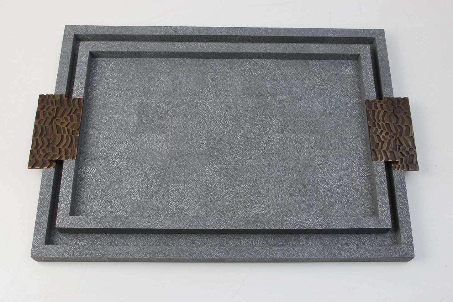 Drinks tray serving tray green shagreen servings tray