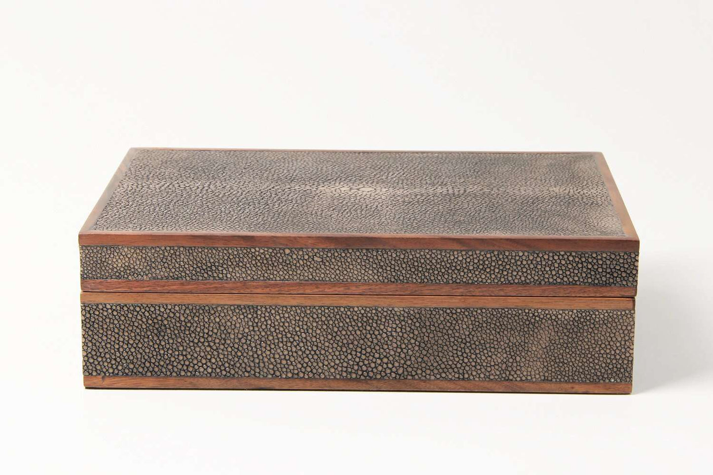 brown shagreen jewelry box treasure box