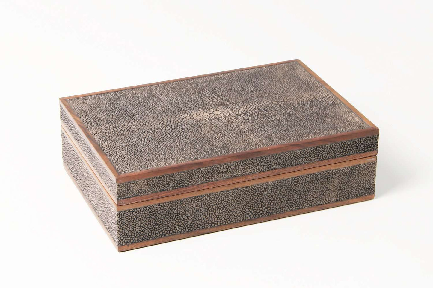 Jewellery box luxury brown shagreen jewellery box