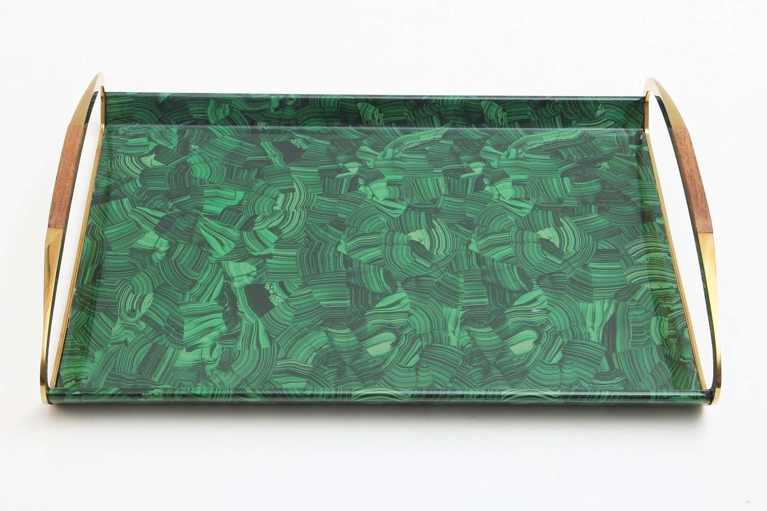 Serving tray Malachite drinks tray Luxury serving tray