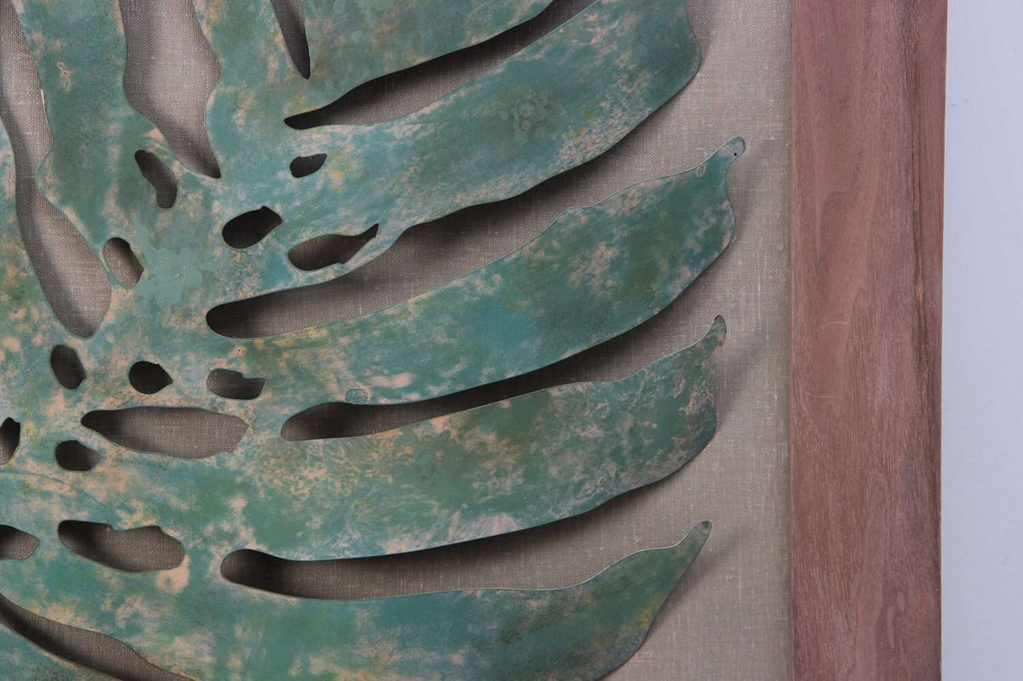 Wall art green metal wall art leaf wall art