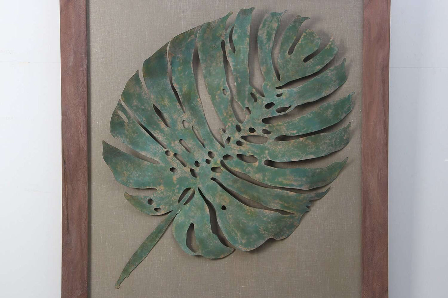 Wall art metal wall art green leaf wall art