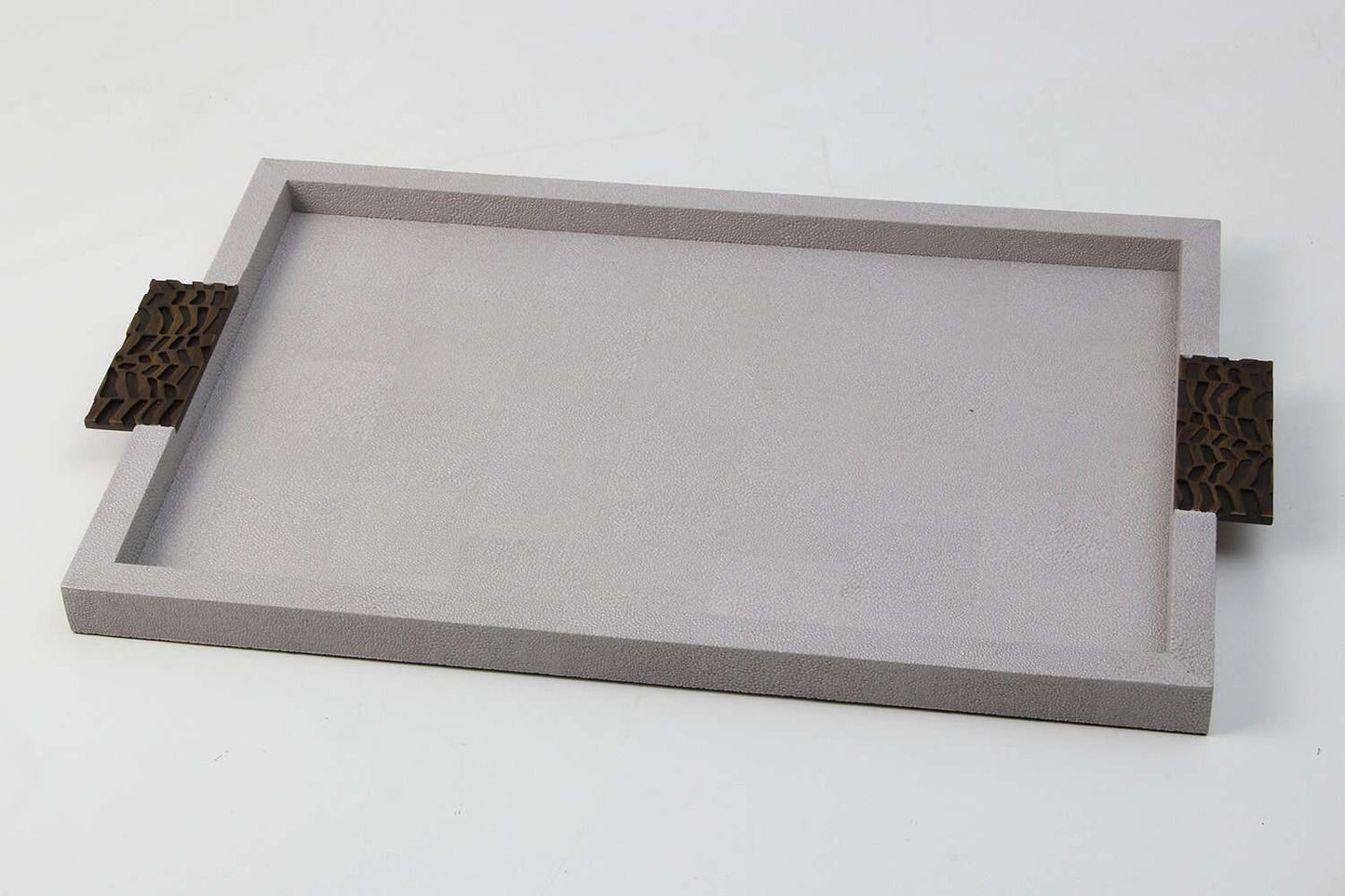Drinks tray Serving tray white Shagreen serving tray