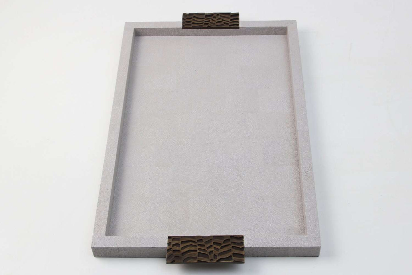 Serving tray white Shagreen serving tray Forwood Design drinks tray