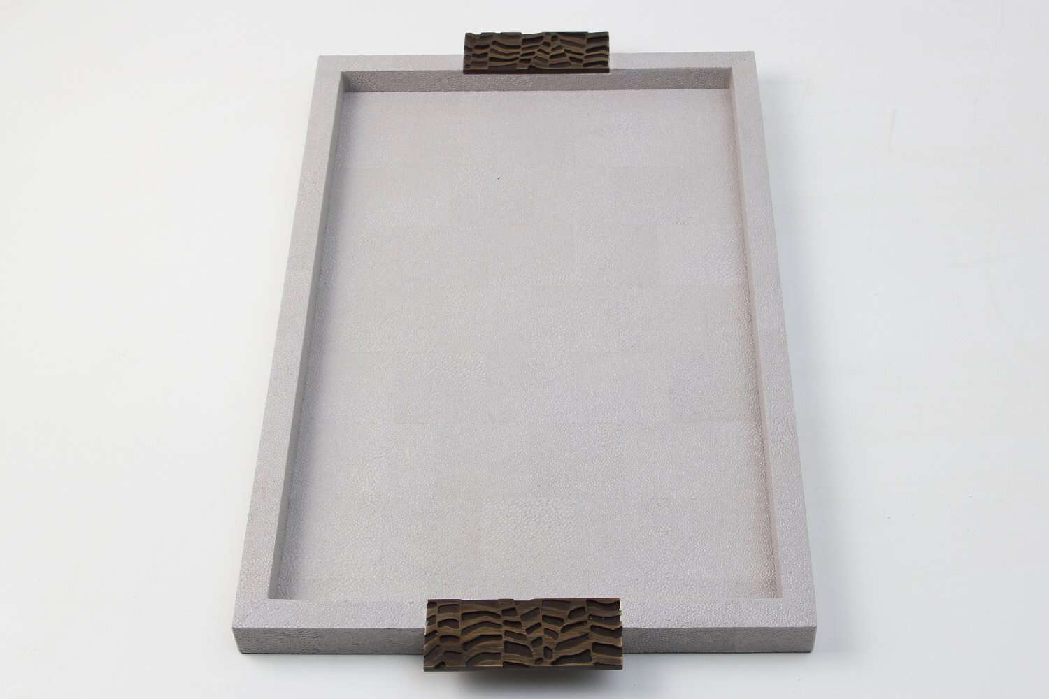 Serving tray white Shagreen serving tray Forwood Design drinks tray