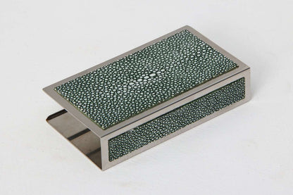 matchbox holder Forwood Design Green Shagreen matchbox holder