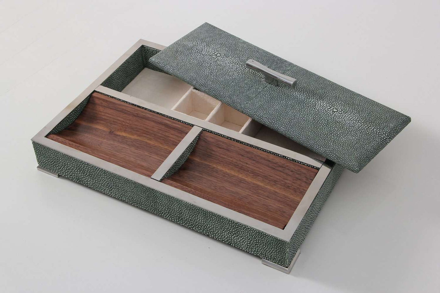 Darcy Valet Tray in Lincoln Green Shagreen