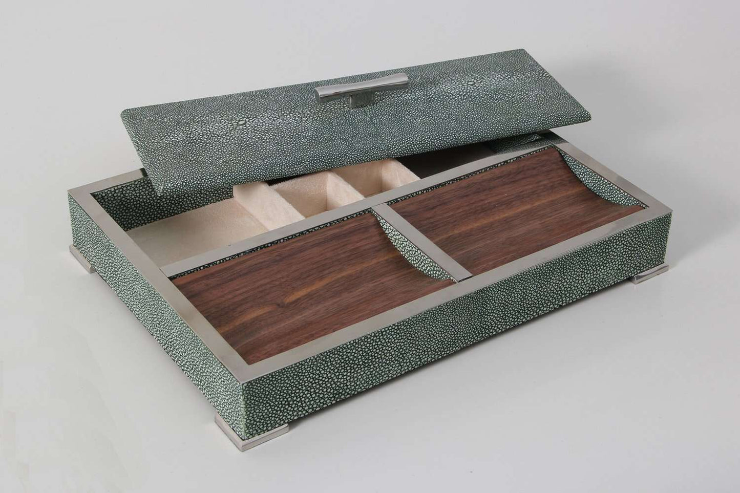 Darcy Valet Tray in Lincoln Green Shagreen