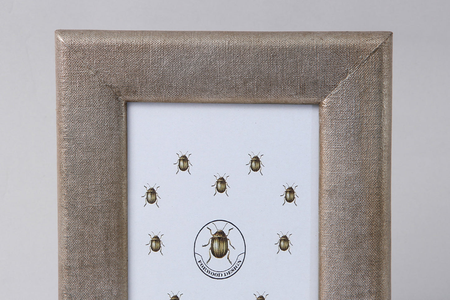 photo frame in silver linen by Forwood Design