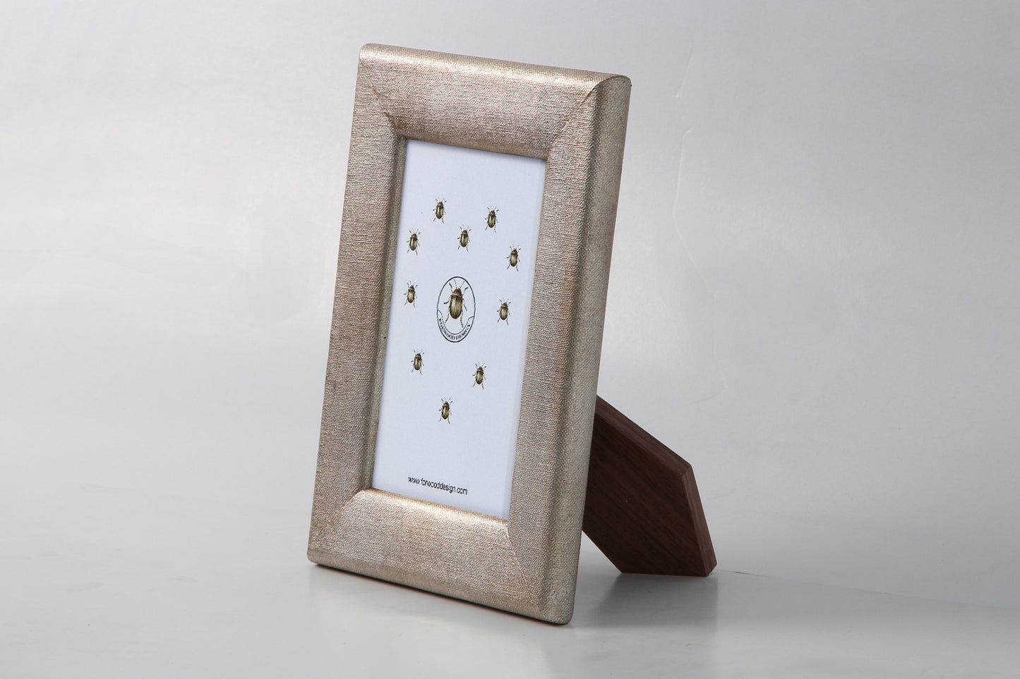 photo frame silver linen photo frame