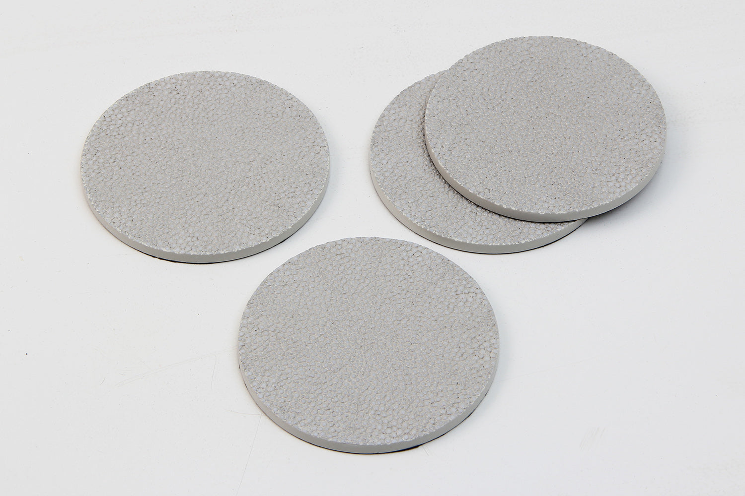 coasters Forwood Design white shagreen coasters