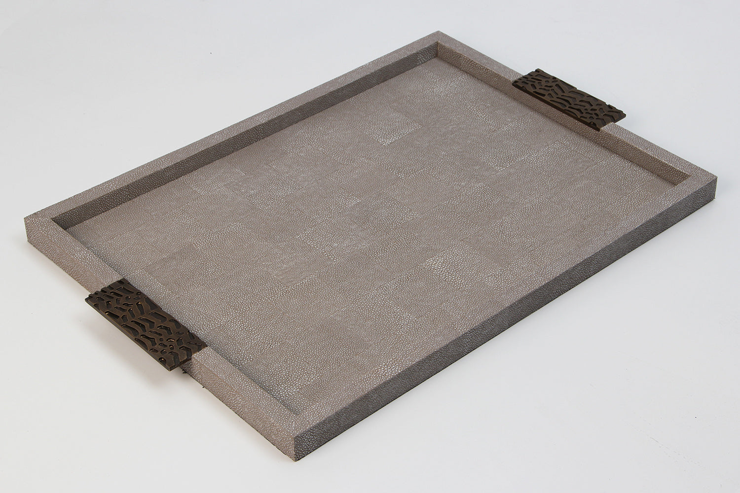 Drinks tray serving tray modern Dune shagreen drinks tray