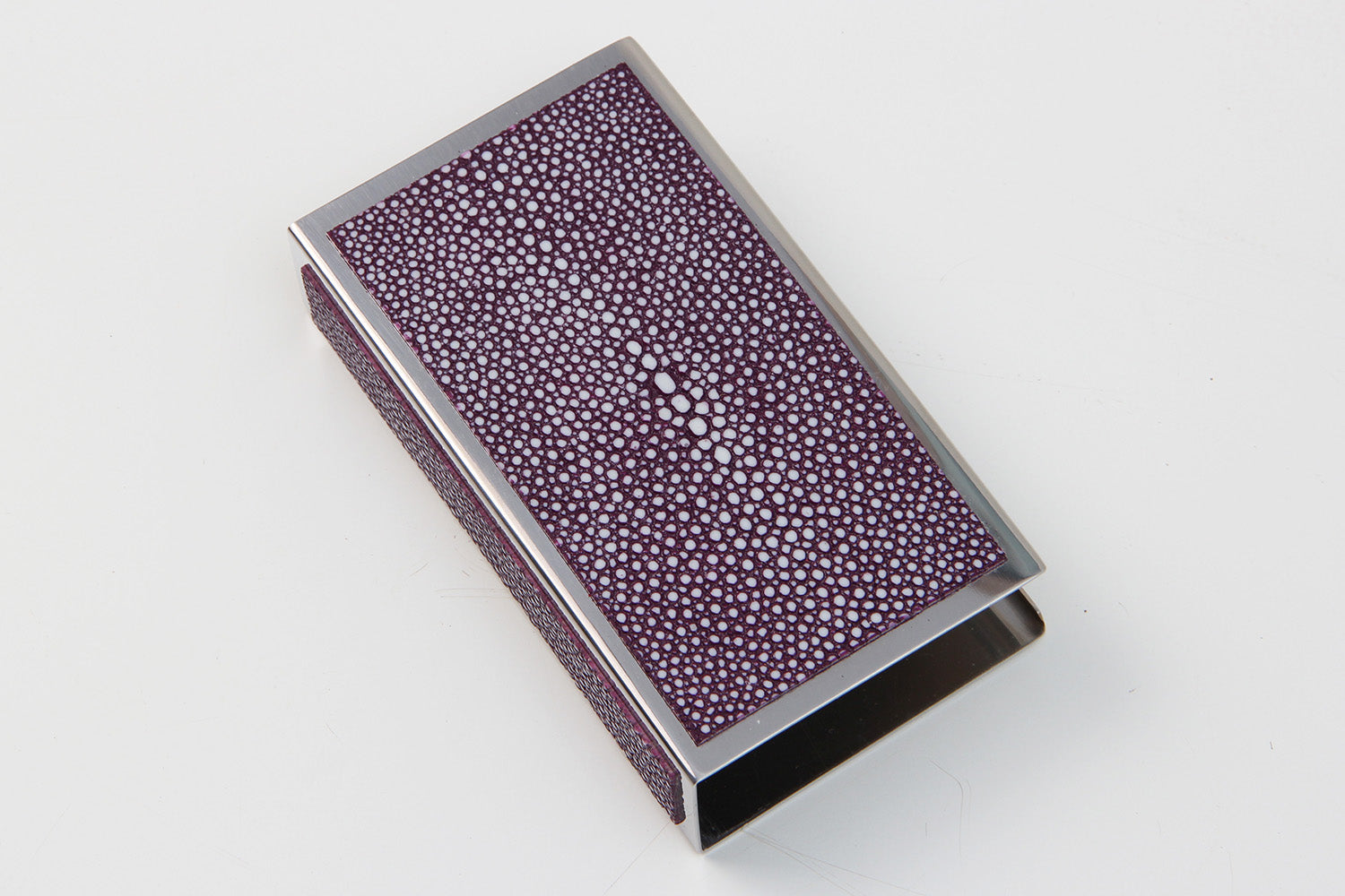 match box holder gorgeous Purple shagreen matchbox cover