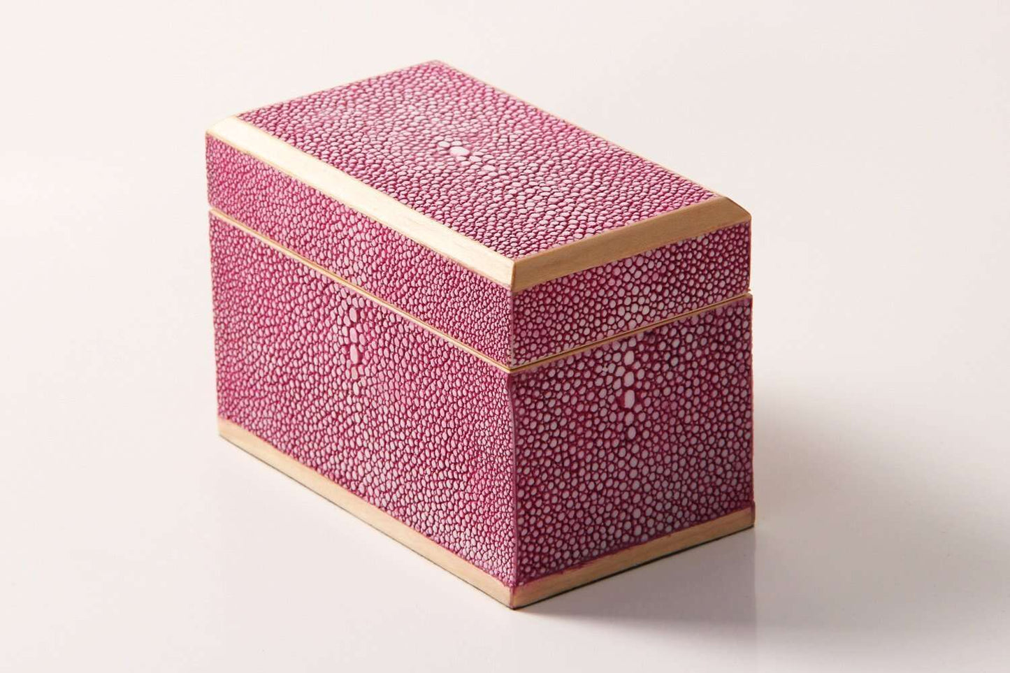 Playing card box chic pink shagreen playing card box