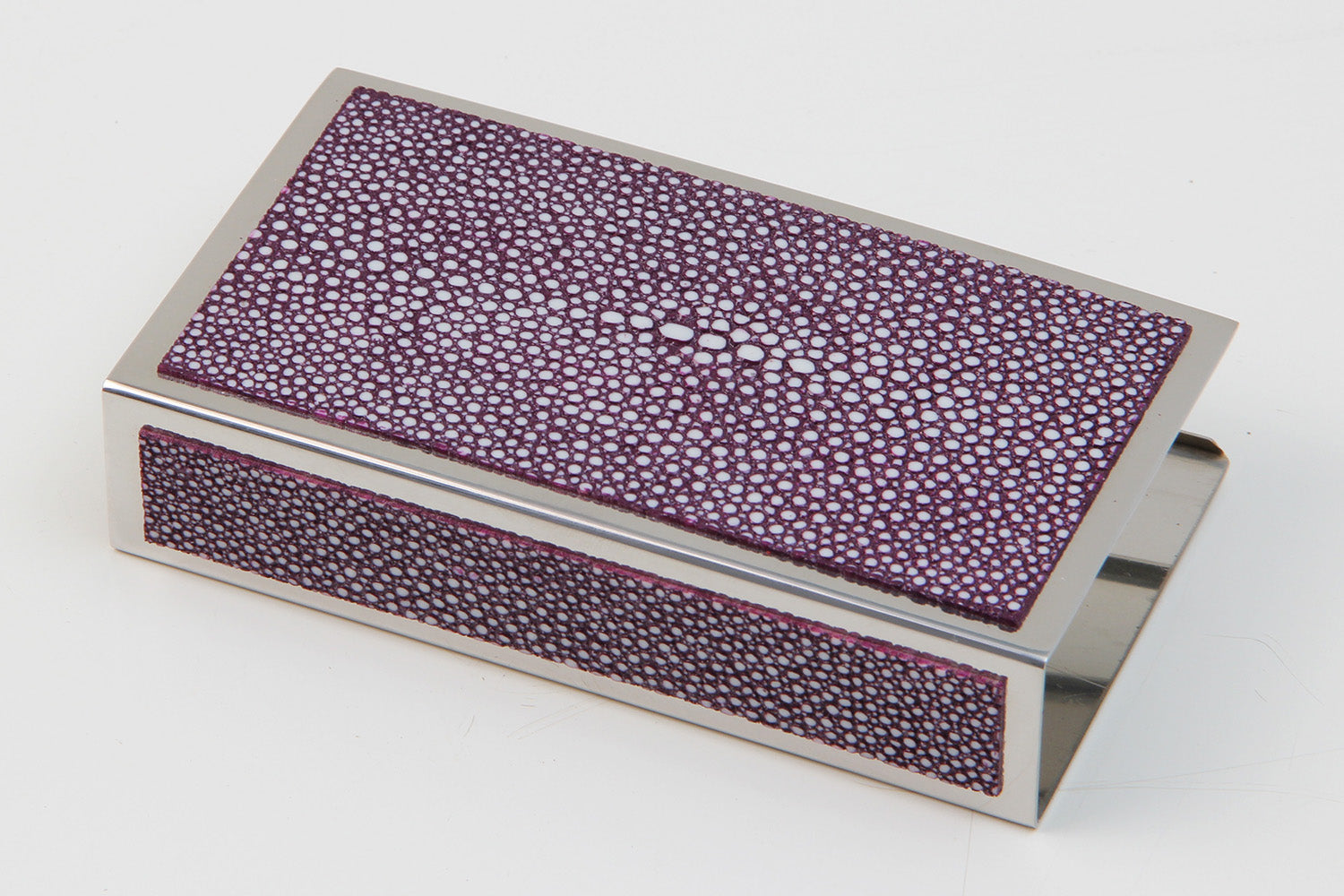 match box holder Modern Purple shagreen matchbox cover