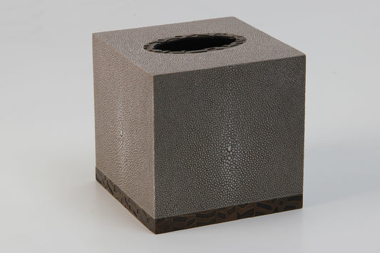 Tissue box holder Dune shagreen tissue box holder