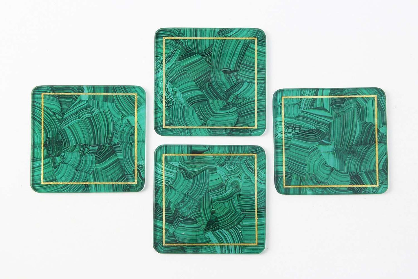 Coasters green coasters malachite coasters