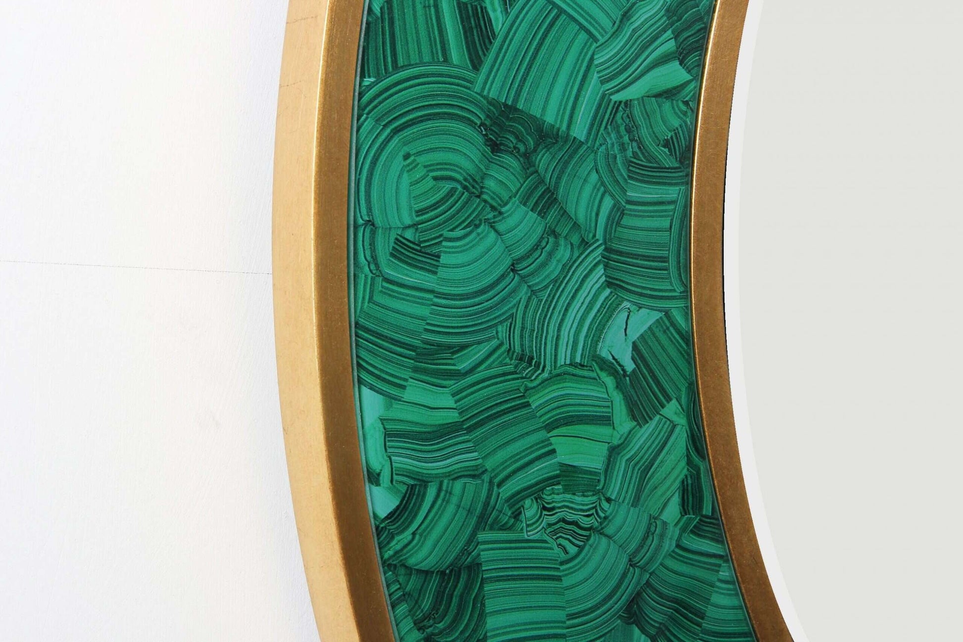 Round Hall mirror Wall Mirror malachite & gold leaf console table mirror