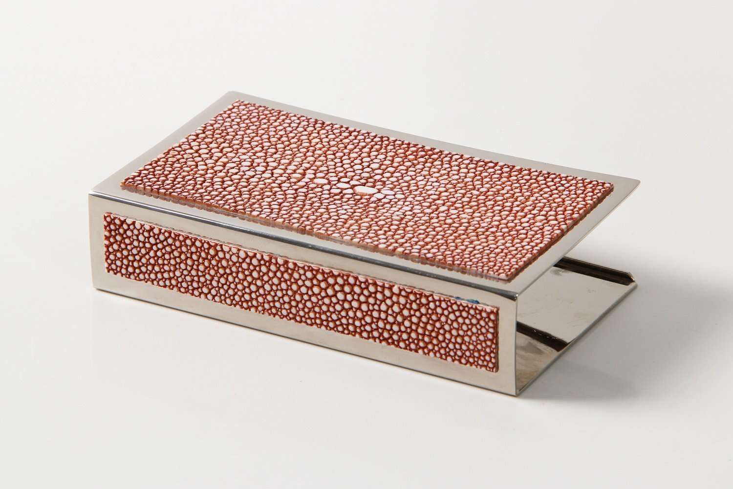 Matchbox Holder Coral match box holder Shagreen Matchbox cover