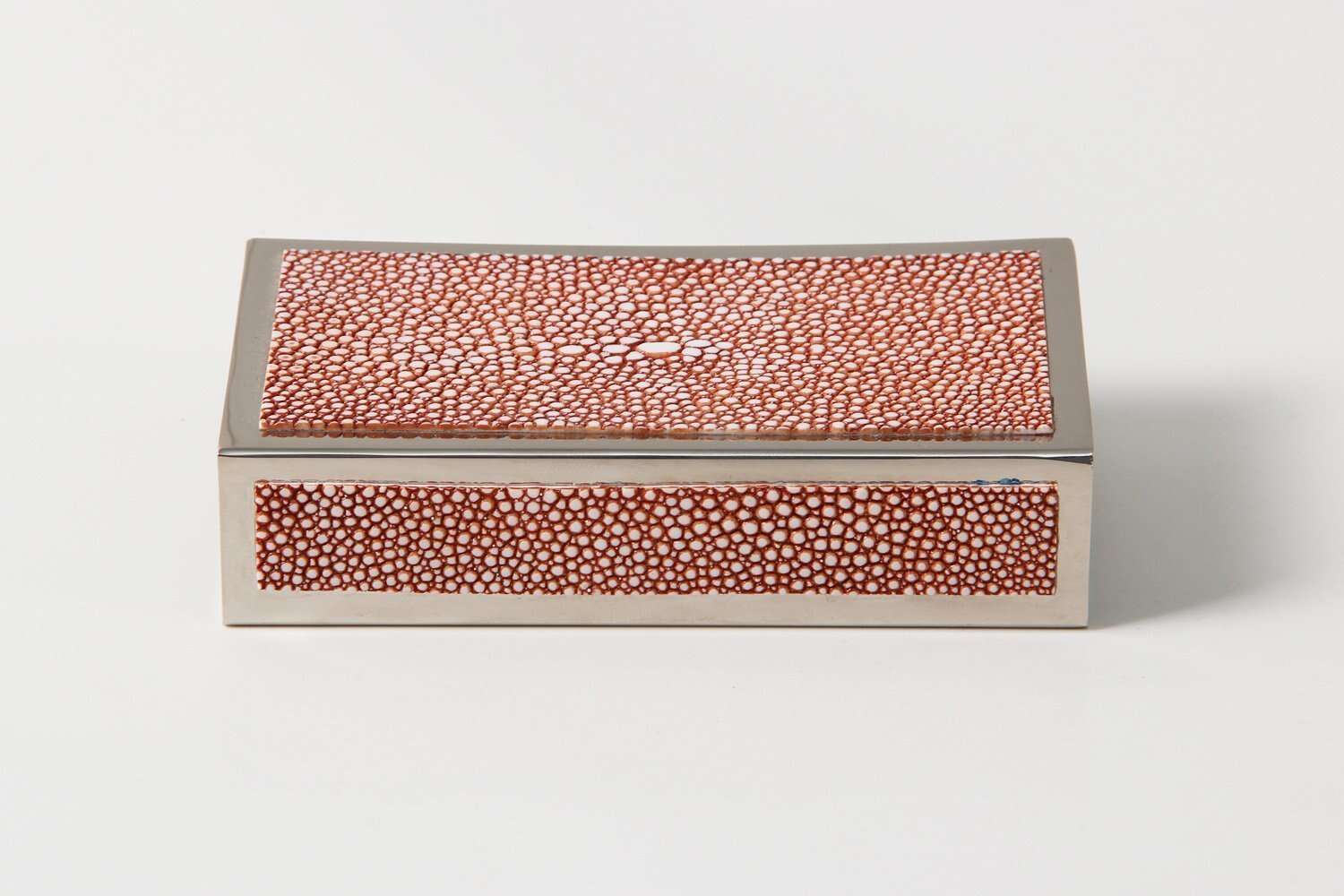 Matchbox Holder Coral shagreen match box holder Coral Matchbox cover