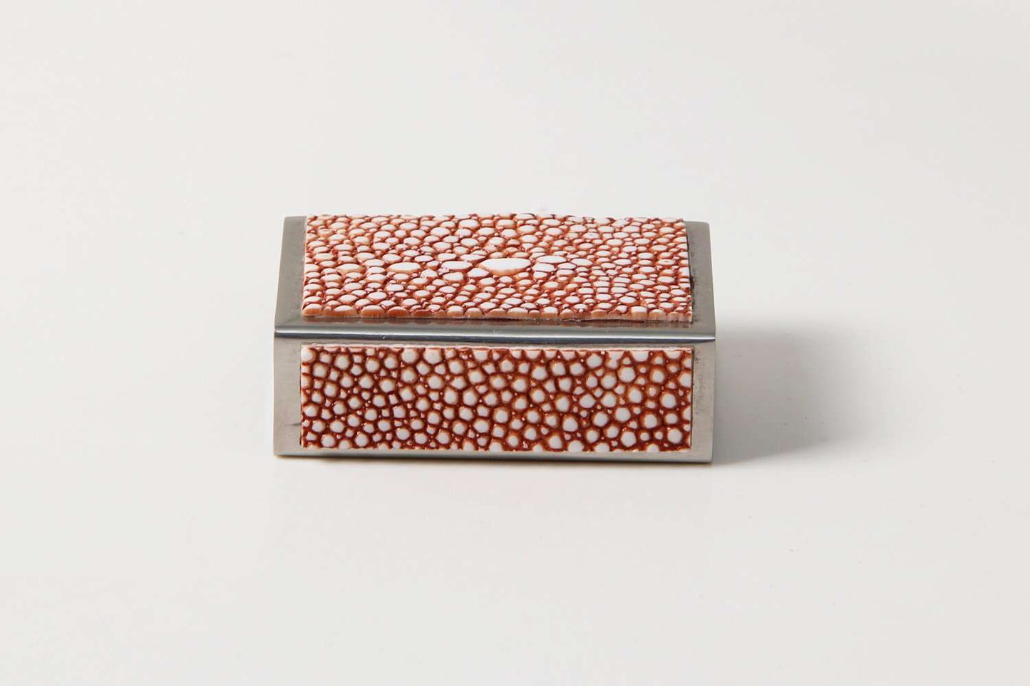 Matchbox cover Coral shagreen match box holder Matchbox cover