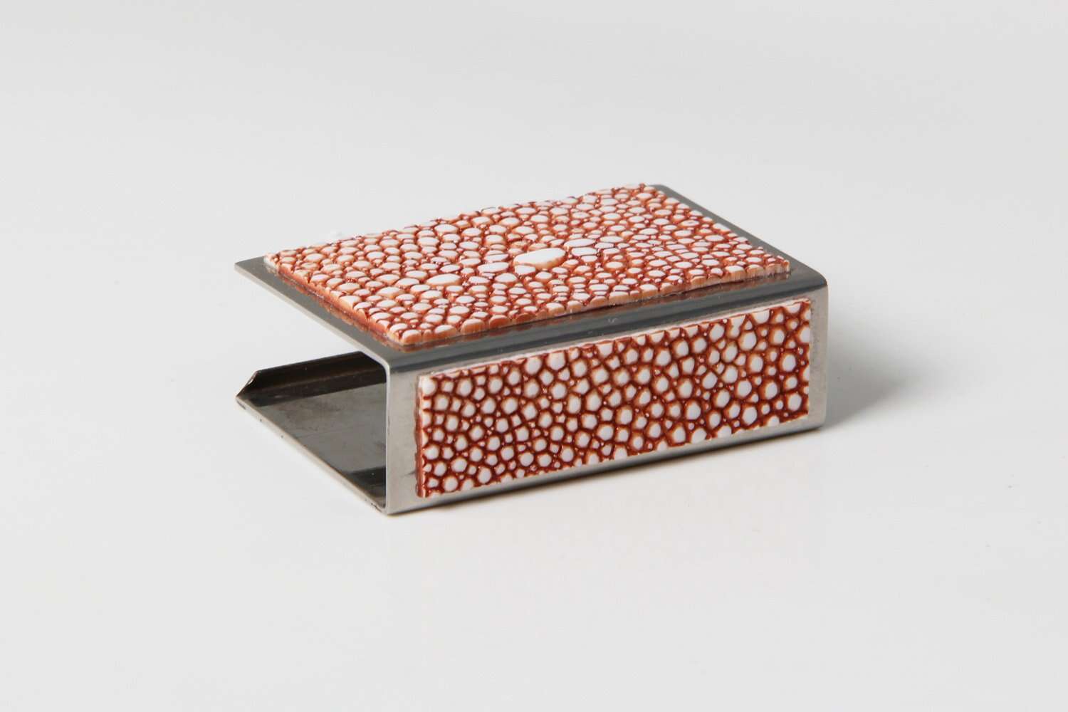 Matchbox Holder Coral shagreen matchbox holder Match box cover